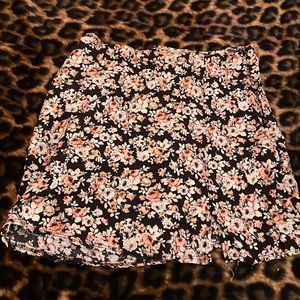 Rainbow flower mini skirt